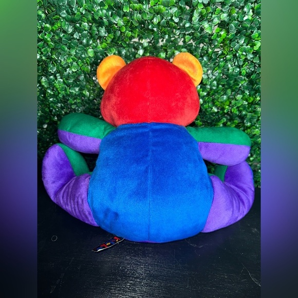 Vintage KOLOBE Stuffed Animal Teddy Bear Rainbow Plush - Picture 5 of 7